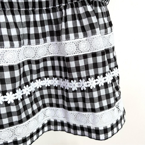 J Crew Gingham Blouse Womens XS Daisy Chain Boho Peasant Feminine Casual - Picture 4 of 10